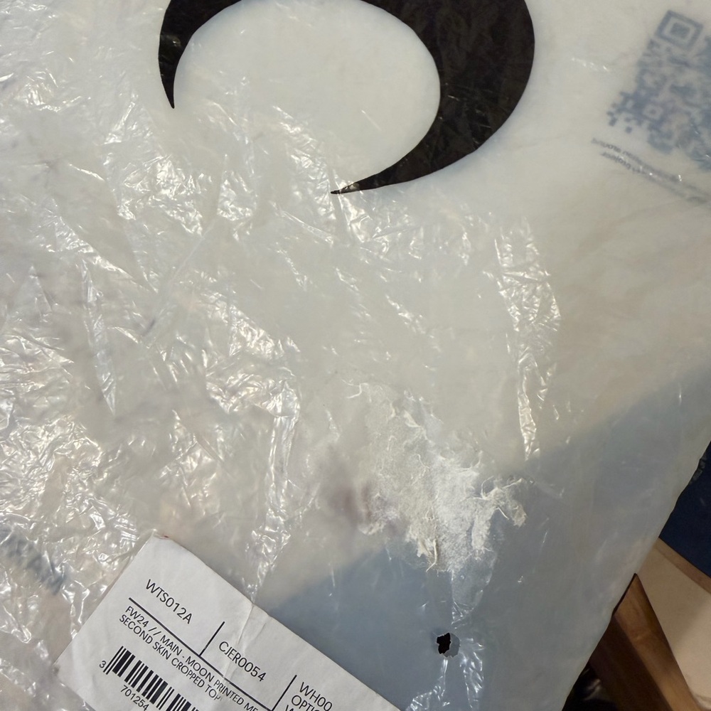 Marine Serre Black and White Crescent Moon Top Mesh - Picture 3 of 4
